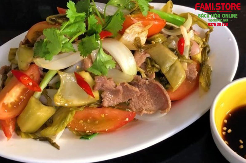 Món bò xào dưa chua