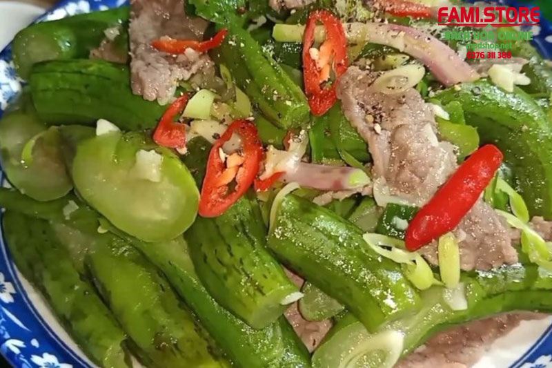Món thịt bò xào mướp